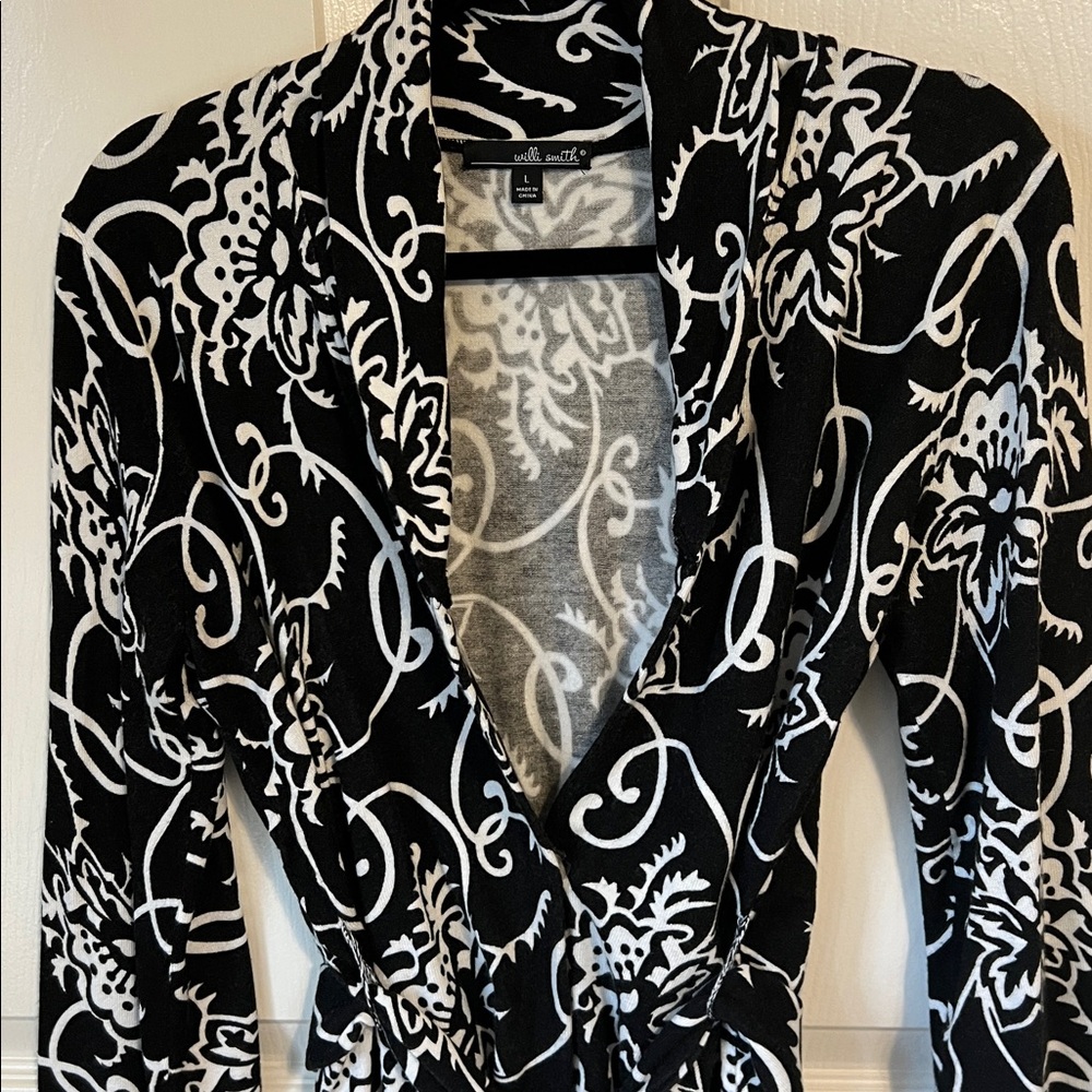 Willi Smith Black & White Cardigan
